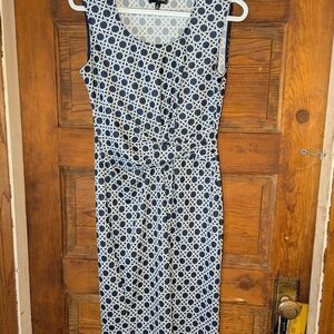 The Limited Black and White Sheath Dress V-Neck Sleeveless